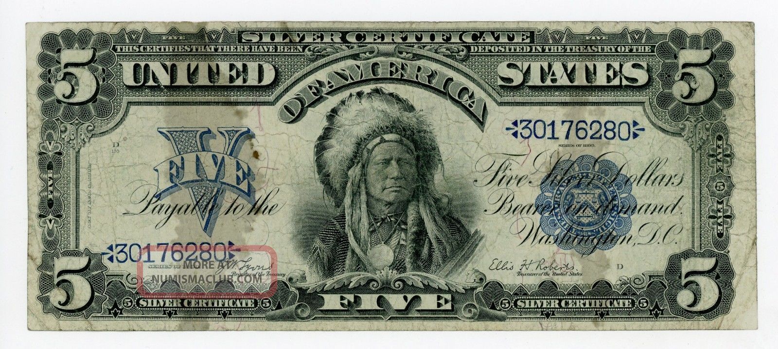 1899 Fr.  271 $5 U.  S.  