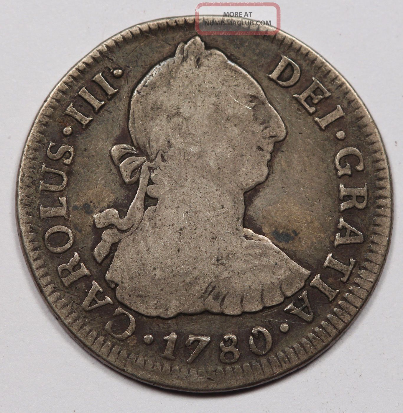 Mexico 1780 Mo Ff Carolus Iii 2 Reales Silver Coin Vf Spanish Colonial