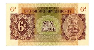 Great Britain.  P - M1.  6 Pence.  Nd (1943).  Au - Unc photo