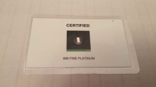 1 Grain (1gr).  999 Fine Platinum Bullion Bar - Ssb photo