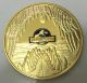 1 Oz Jurassic Park World Finished In 24k Gold Clad Coin Exonumia photo 1