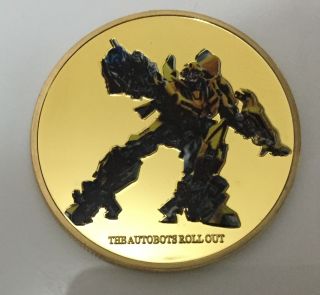 1 Oz Transformer Ace Of Extinction Finished In 24k Gold Clad Coin photo
