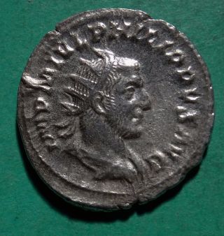 Tater Roman Imperial Ar Silver Antoninianus Of Philip Ii Aeqvitas photo
