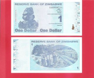 Zimbabwe P92 - $1 - 2009 Uncirculated photo