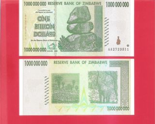 Zimbabwe P83 - $1 Billion - 2008 Uncirculated photo