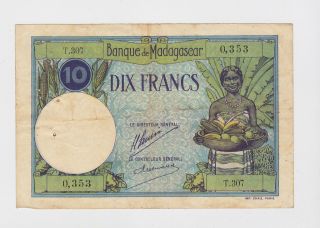 Madagascar - 10 Francs 1937 photo
