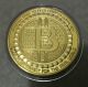 1 Oz Bitcoin Bit Coin Finished In 24k Gold Clad Coin Exonumia photo 2