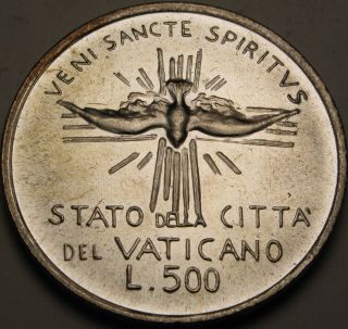 Vatican City 500 Lire 1978 - Silver - Sede Vacante - Unc - 1309 猫 photo