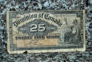 1900 Dominion Of Canada 25c Bank Note photo
