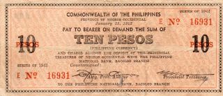 Philippine Negros Couponized Check Issued Note Semi Rare 10p S639 16931 photo