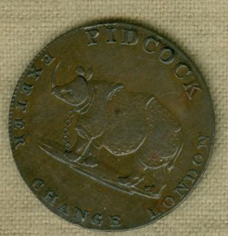 1795 Middlesex Pidcock ' S Menagerie Exhibition Half Penny Conder Token D&h 439 photo
