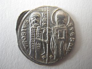 Silver Gros Serbia Imitation Of Venice Stephan Uros Ii Milutin 1282 - 1321 Ad photo