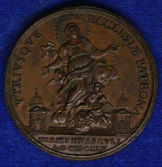 Medaglia Alessandro Borgia Fermo Consacrazione Pietro Paolo Leonardi 1755 Md348 photo
