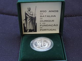 Portugal 250 Escudos 1989 Silver Proof M 650a Ourique Batlle 1139 - 1140 photo