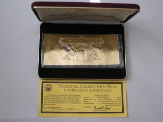 2001 National Collectors 1899 $2 22k Gold Certificate photo