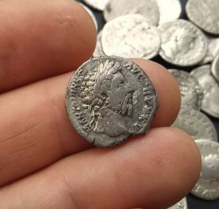 Antique Coin Silver Marcus Aurelius Roman Denarius 161 - 180 A.  D 0627 Ca photo