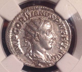 Ch Xfgordian Iii Ancient Roman Silver Double Denarius Ngc Certified Choice Xf photo