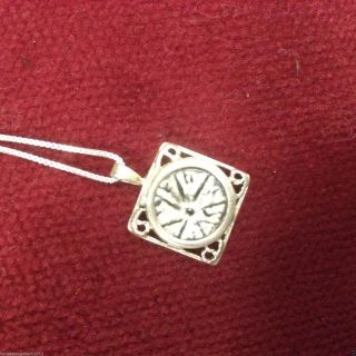 Biblical Widows Mite Coin In Sterling Silver Pendant,  Vintage Holy Land Jewelry photo
