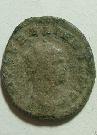 Rare Ancient Roman Coin/ Patina Aurelian,  270 - 275 Ad Not Cleaned photo