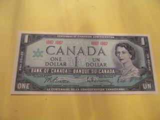 (b5) Canada 1967 Centennial One Dollar Bill photo
