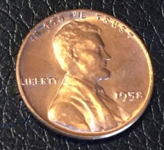 1958 1c Rd Lincoln Wheat Back Penny - Red - Coin photo