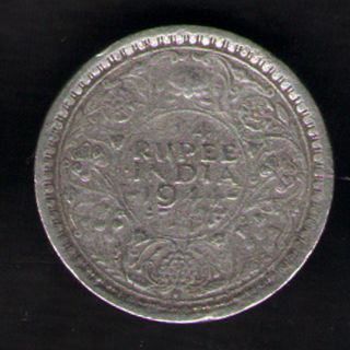 British India - 1944 - George Vi 1/4 Rupee Silver Coin Ex - Rare photo