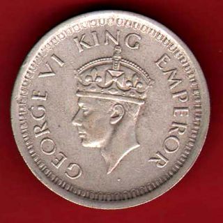 British India - 1944 - Kg Vi - Bombay - One Rupee - Rare Silver Coin X - 1 photo