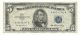 1953 $5 Blue 1953c $2 Red Seal & 1957 $1 Silver Certificate Star Crisp Vf Small Size Notes photo 2