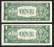 1935e $1 Blue Silver Certificate 2 Consec Crisp Uncirculated Old Us Currency Small Size Notes photo 1
