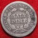 Circulated 1853 Philadelphia Silver Seated Liberty Half Dime S/h Half Dimes photo 1