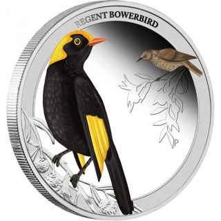 Australia 2013 50ct Birds Of Australia Regent Bowerbird 1/2 Oz Silver Proof Coin photo