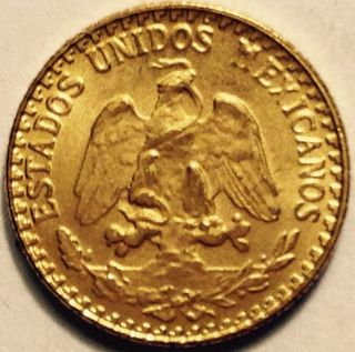1945 Dos Pesos Gold Coin Mexico. photo