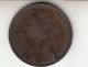 1879 Queen Victoria Large One Penny (1d) Bronze British Coin UK (Great Britain) photo 1