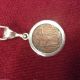 Roman Bronze Coin In Sterling Silver Pendant,  Vintage Holy Land Jewelry Coins: Ancient photo 6