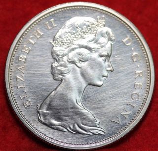 Circualted 1967 Canada Silver Fifty Cents Foreign Coin S/h photo