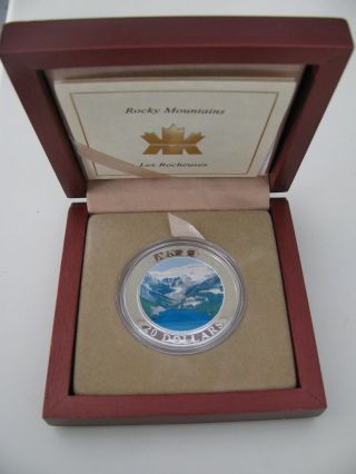 2003 Proof $20 Natural Wonders 2 - Rockies Rocky Mountains Canada.  9999 Silver photo