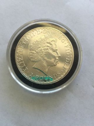 2001 Britannia One Oz Silver 2 Pounds U.  K.  Royal Coin Bu Ms.  C photo