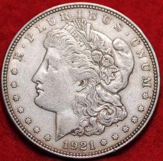 Circulated 1921 Philadelphia Silver Morgan Dollar photo