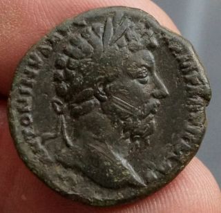 Rare Ancient Roman Ae As,  Marcus Aurelius,  Three Trophies.  167 Ad,  25mm,  11.  42g photo