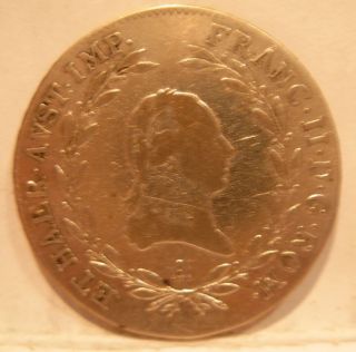 Austria 1806a Silver 20 Kreuzer Circulated Ferdinand 1 photo