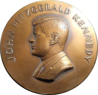 Official 1961 Kennedy Inaugural Bronze Medal By Paul Manship,  Maco,  Mib photo