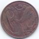 East India Company Monkey With Tula & 2 Cats One Anna Rare Temple Coin Y1 India photo 1