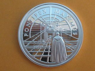 Poland Silver Coin 10 Zlotych Unc 2002 John Paul Ii Pontifex Maximus photo