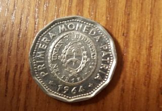 1964 Argentina 25 Pesos Commemorating 1st Nat ' L Coinage Of 1813 Uncirculated photo