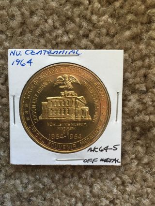 Nevada Centennial 1864 - 1964 100th Anniversary Official Souvenir Medallion photo
