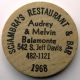 Buffalo Wooden Nickel/token/coin - 1968 Sciambra ' S Restaurant & Bar Advertising Exonumia photo 1