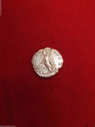 Ancient Artifact - Roman Silver Coin - Dinar,  From Holy Land photo