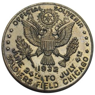 1932 Military Tournament Token - George Washington Medal - Chicago Illinois,  30s photo