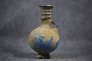 Rare Chinese Ancient Peking Hand - Make Blue Old Colored Glaze Vase photo