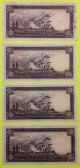 Iran Banknote P - 40,  10 Rial X4 Mohammad Reza Pahlavi Nd 1323 (1944) Unc Middle East photo 1